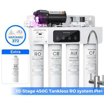 atarmnr FC - - - I - - - - - I - - - C
WAIER GUAUTY - te Waterdrop NSF/ANSI 372 R ALK Extra Walenar0p ALK Sae
- - - - Waterdrop RO Iere Momanare - Cumanis Model: WD-RT-450R0
- - - aTs SA - - ane - - T - - - c Cae - - - - tuh A - - - Waterdrop CB Anivatua tutan -o Model: WD-RT-CB
- - - a7s4 -A w Cuts wn n - i - - Boad - - - - O - Waterdrop ALK Activated Carbon - Alkaline ph Model: WD-RT-ALK
Compatioe - -. AAD i - - u TAn - i
- Waterdrop CF PEA and Carbon - Model: WD-RT-C
10-Stage 450G Tankless RO system PH+