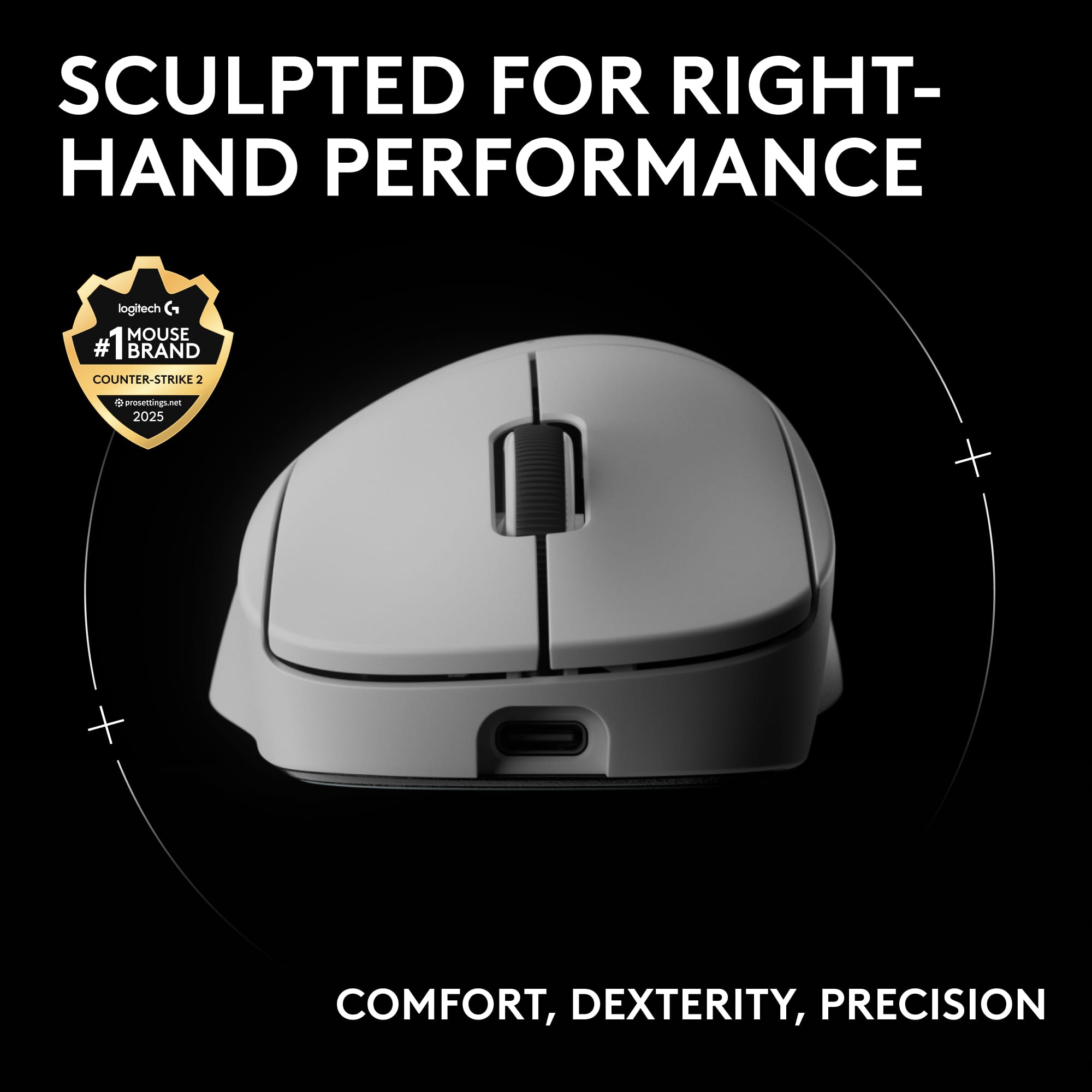Logitech PRO X Superlight 2 DEX Lightweight Wireless Optical HERO