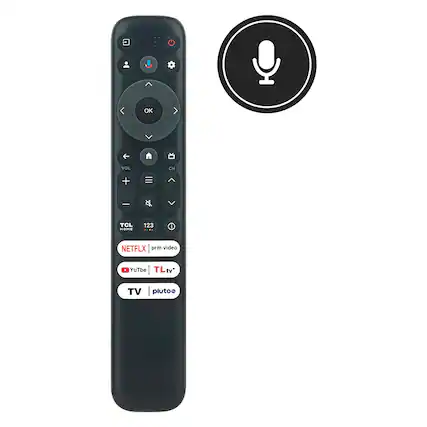 OK VOL CH + - TCL HOME 123 1 NETFLIX prm video YouTube TLtv+ TV pluto