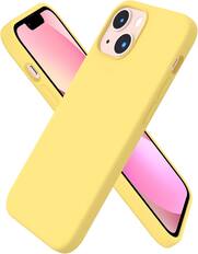 Front. Ornarto - ORNARTO Compatible with iPhone 13 Mini Case 5.4", Slim Liquid Silicone 3 Layers Full Covered Cover-Lemon Yellow - Lemon Yellow.