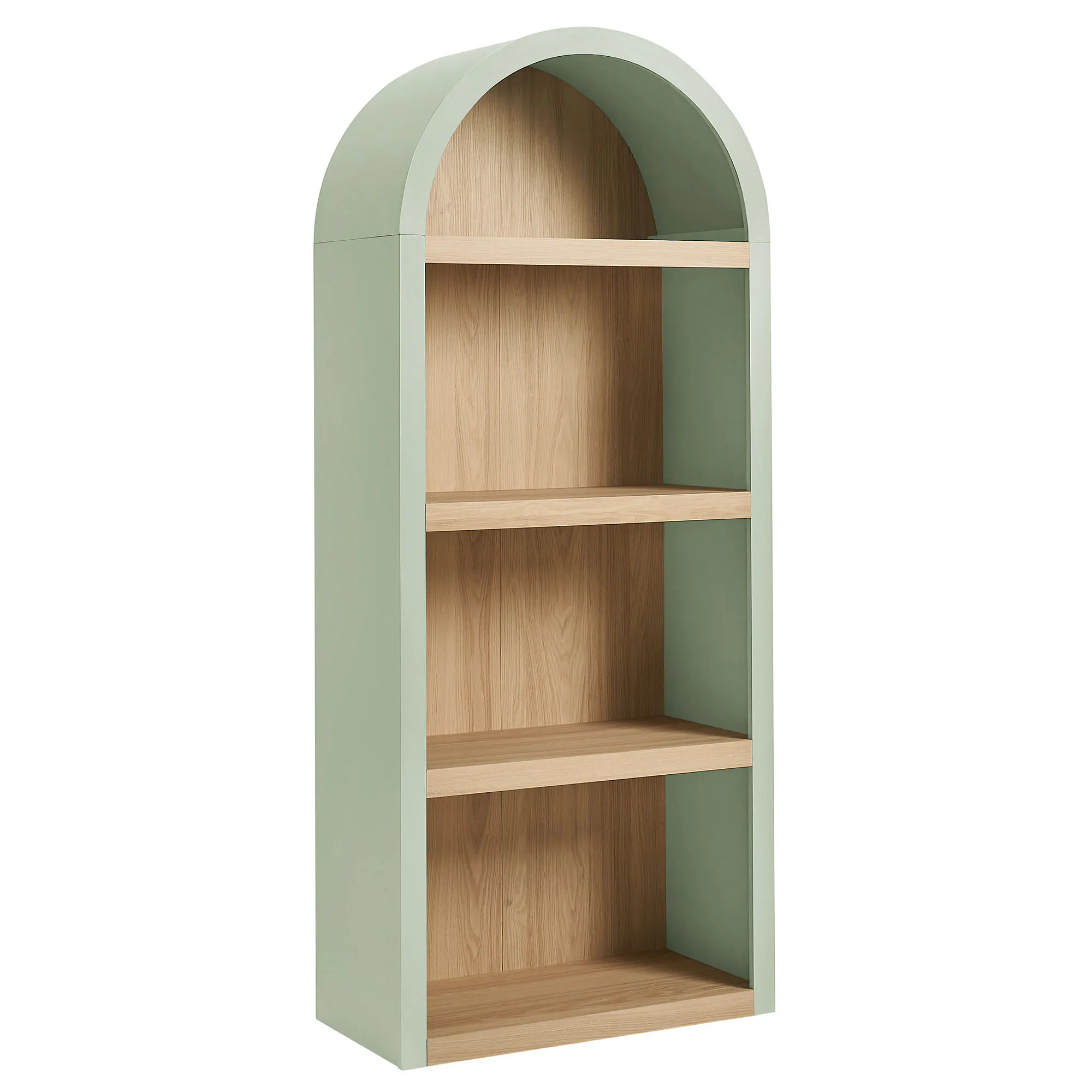 Angle. Modway - Caleb 4 Arched Display Shelf Bookcase by Modway - Sage.