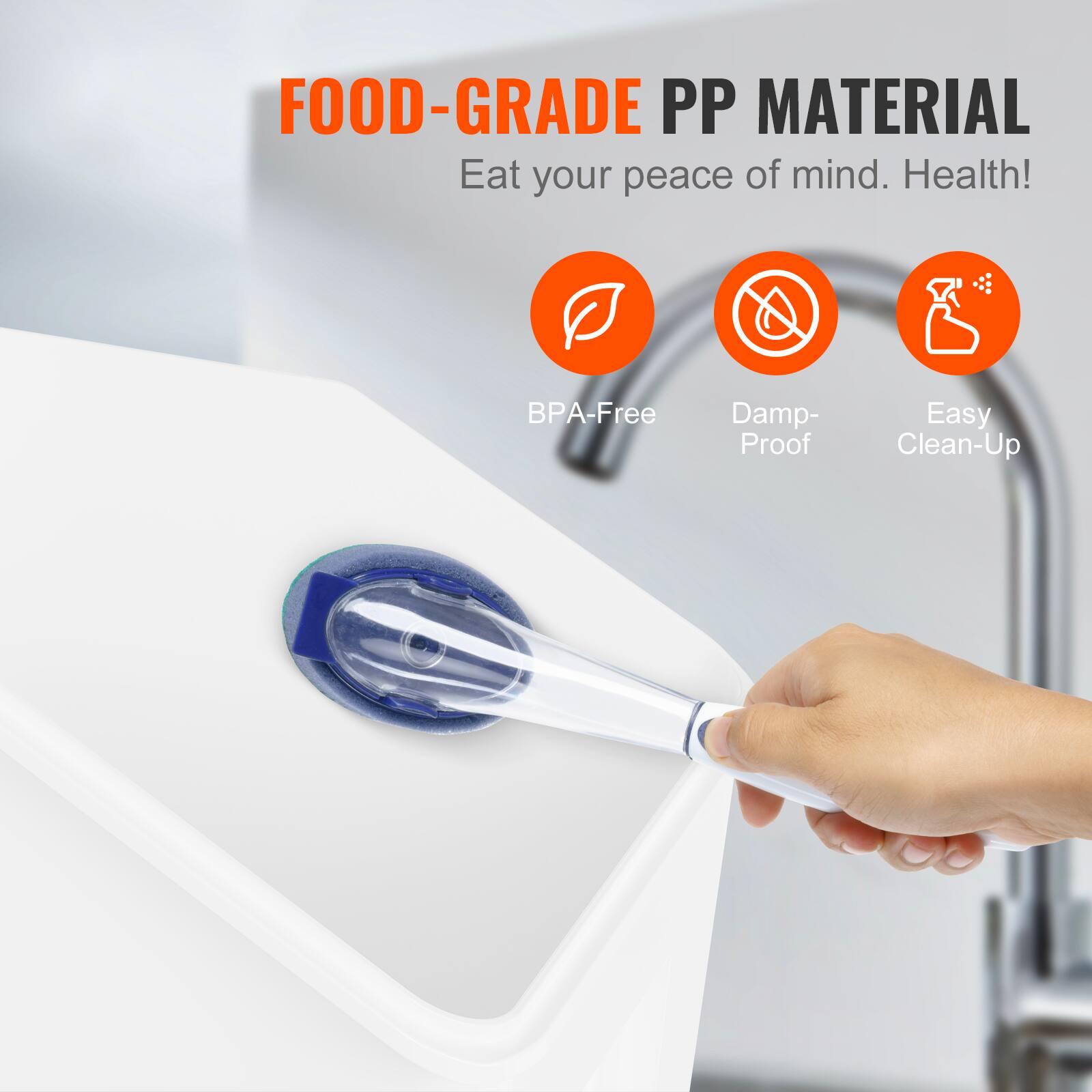FOOD-GRADE PP MATERIAL
Eat your peace of mind. Health!
BPA-Free
Damp-Proof
Easy Clean-Up