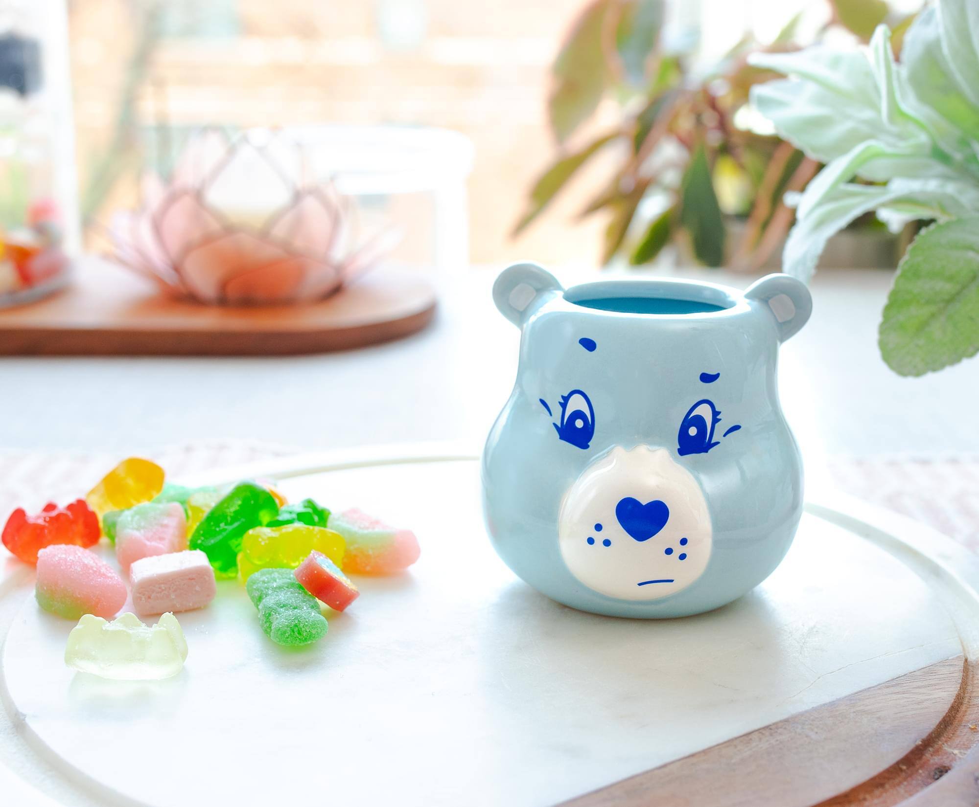 Alt View 5. Silver Buffalo - Care Bears Grumpy Bear Sculpted Ceramic Mini Mug | Holds 3 Ounces - Blue.