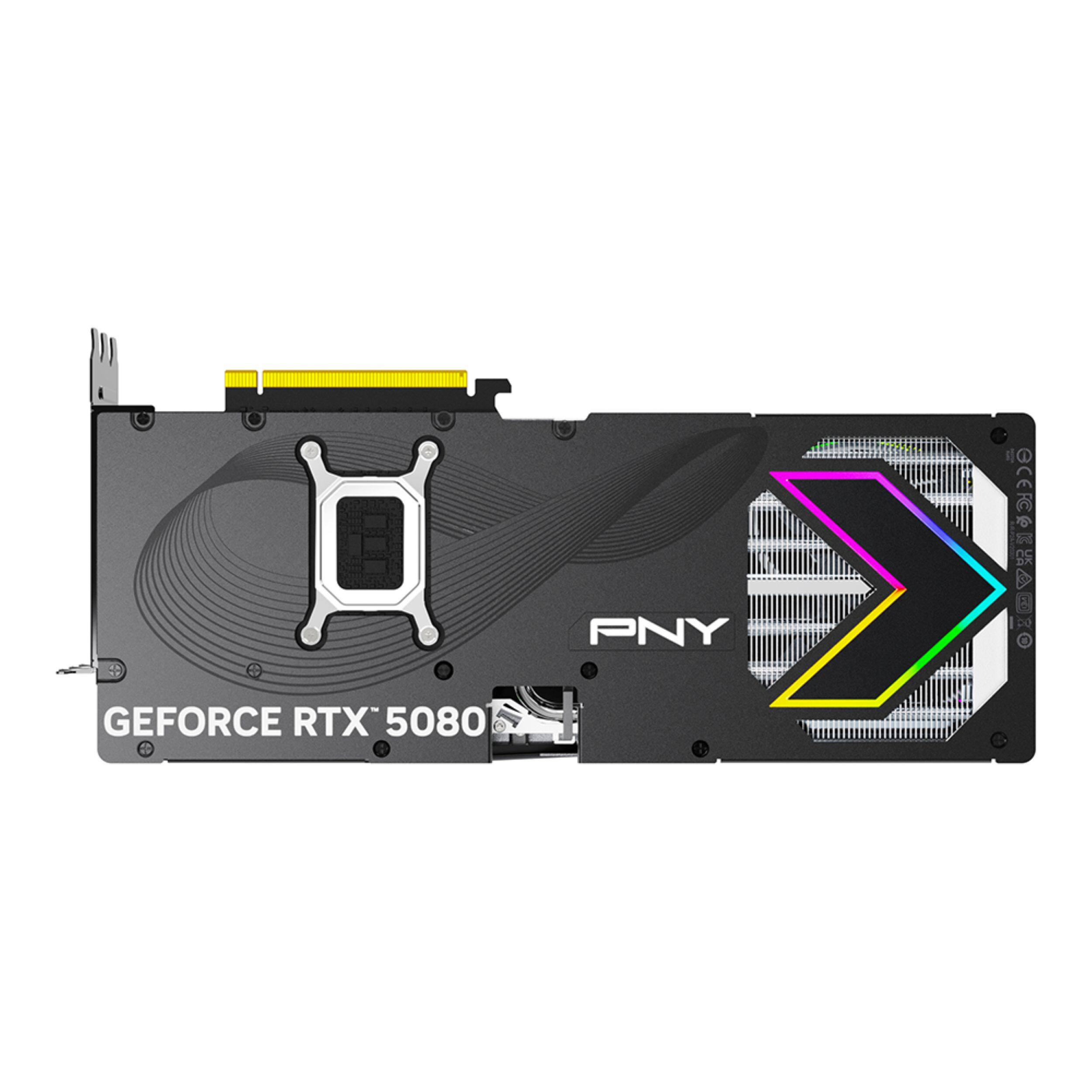 PNY NVIDIA GeForce RTX 5080 Epic X ARGB Overclocked 16GB GDDR7 PCI