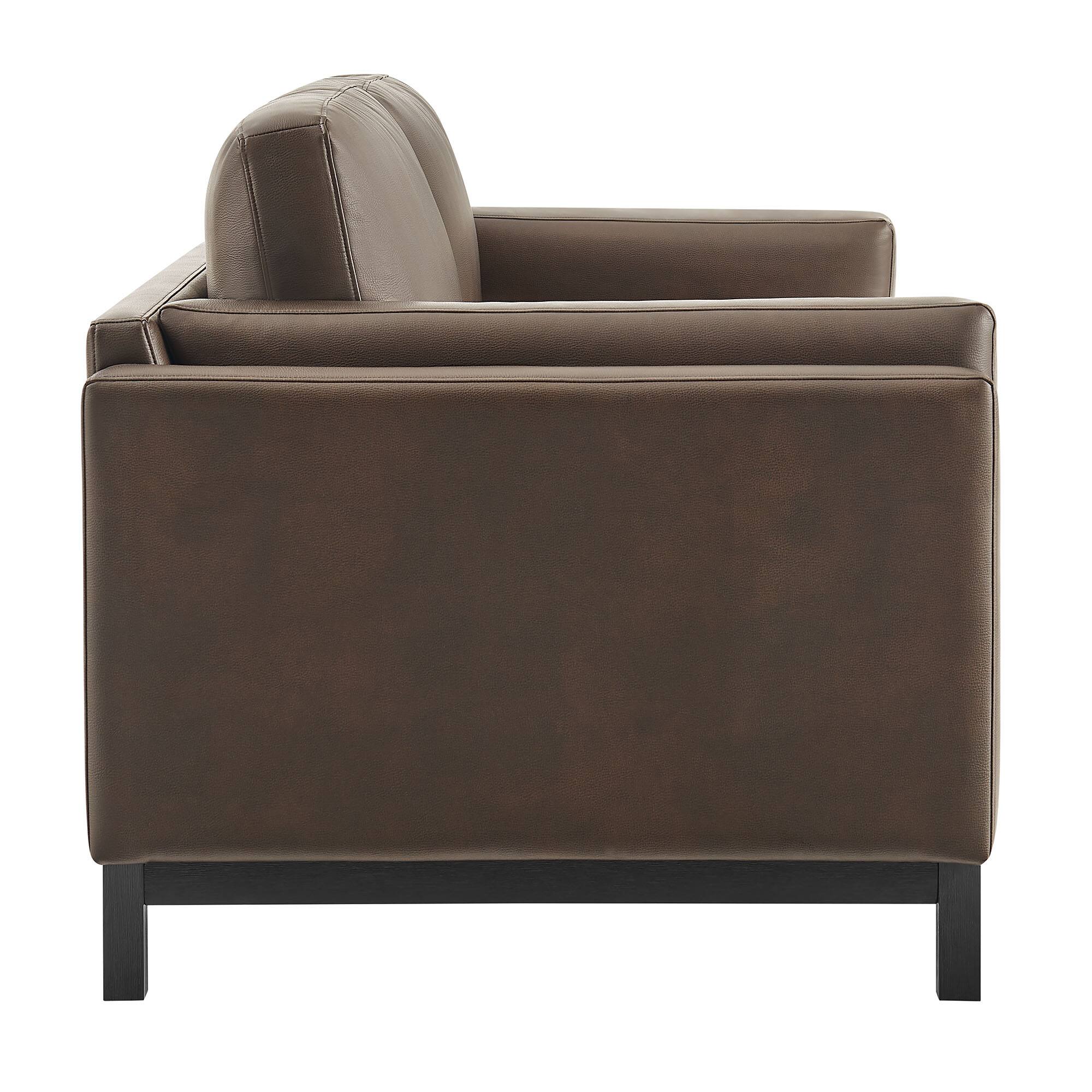 Back. Modway - Roscoe 81 inch Vegan Leather Sofa by Modway - Espresso.