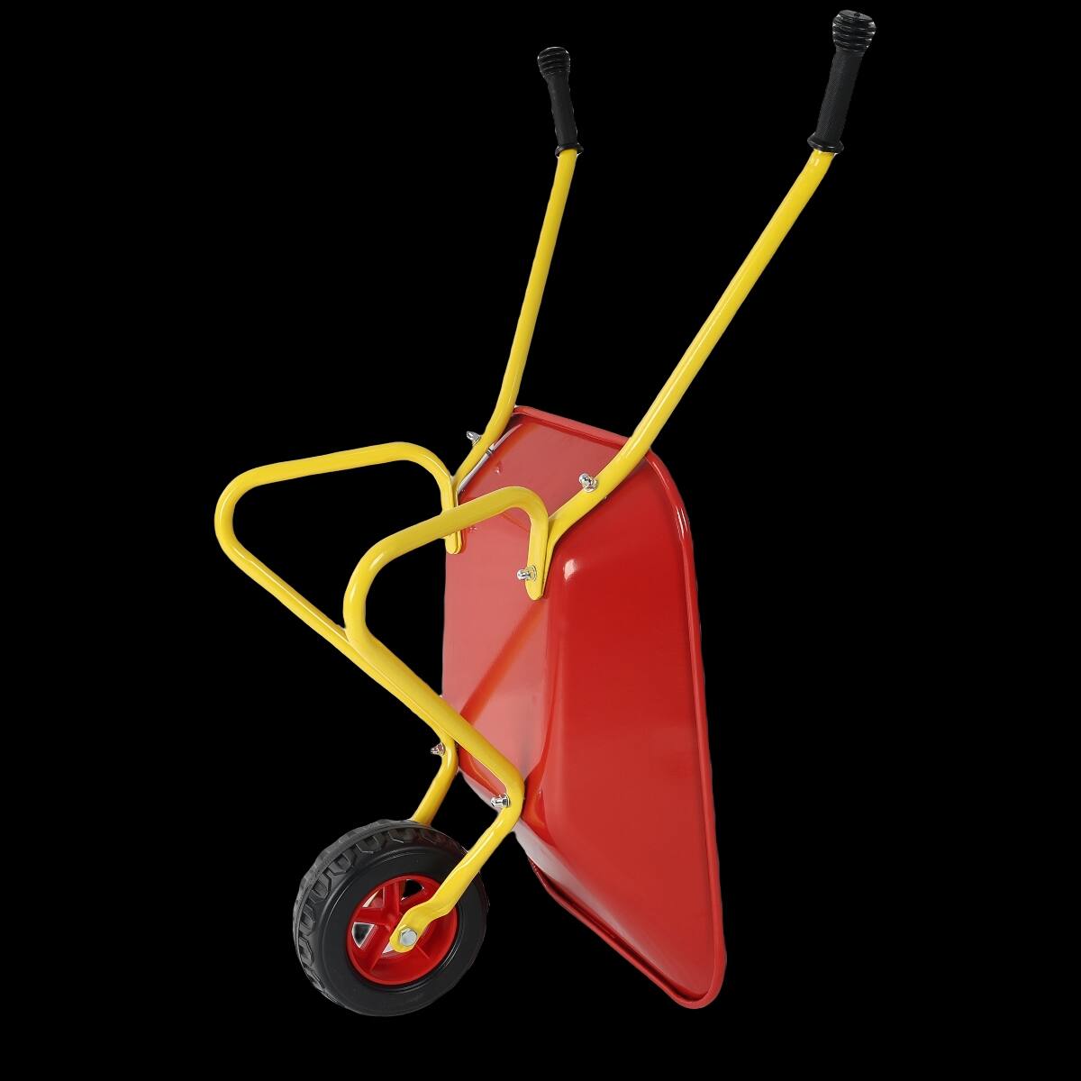Alt View 9. Loheer - Loheer Kids Metal Wheelbarrow Red Garden Cart for Toddlers 33LBS.