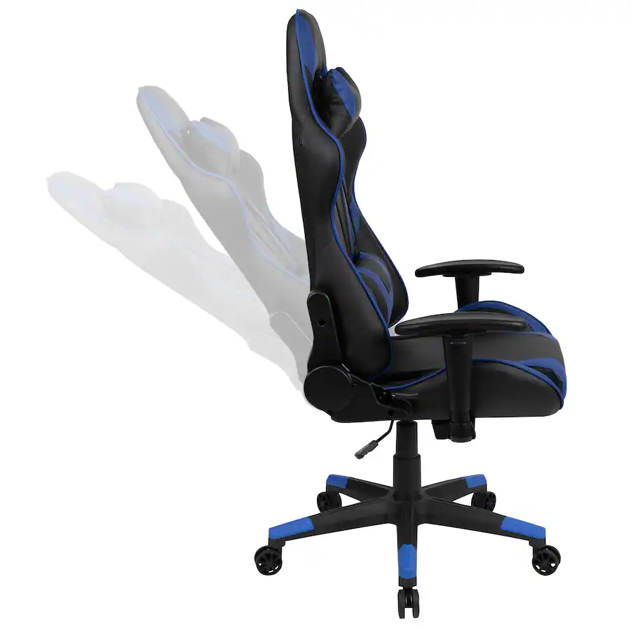 Emma + Oliver Gaming Desk & Chair Set Cup Holder, Headphone Hook, and ...