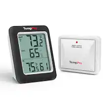 TempPro OUT 73.2°F CH1 65% IN 75.5°F 61% : REMOTE SENSOR 915MHz WIRELESS TempPro