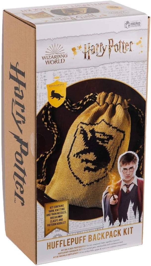 **Harry Potter Wizarding World**

**Hufflepuff Backpack Kit**

**Kit Contains:**
- Yarn
- Knitting Needles
- Breakaway Clasps
- Pattern Booklet

**Hufflepuff Backpack Kit**

**Hufflepuff Backpack Kit**