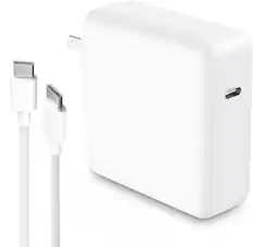 Front. Core Tech - 70W USB-C Laptop Charger with 6.6 ft USB-C Cable for Laptops, Tablets and Smartphones - White.