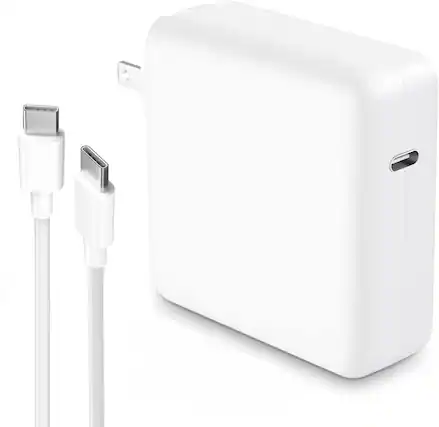 Front. Core Tech - 70W USB-C Laptop Charger with 6.6 ft USB-C Cable for Laptops, Tablets and Smartphones - White.