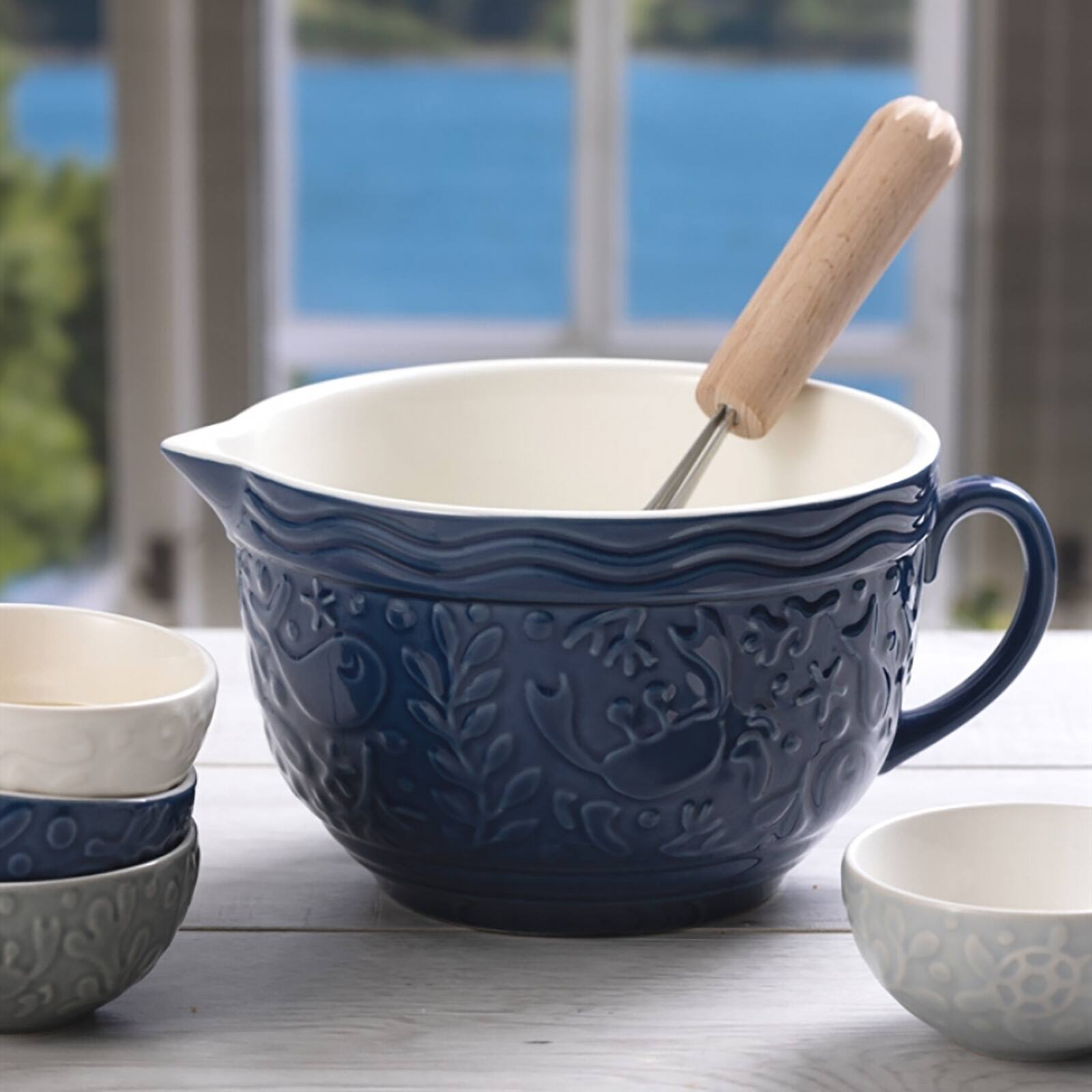 Alt View 1. Mason Cash - Nautical Collection Batter Bowl, 2 Quart - Blue.