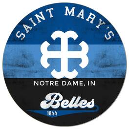 Jardine - Saint Mary's Belles 20'' x 20'' Retro Logo Circle Sign - Navy