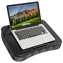 LapGear - Designer Lap Desk (Fits up to 15" Laptop) - Gray Argyle