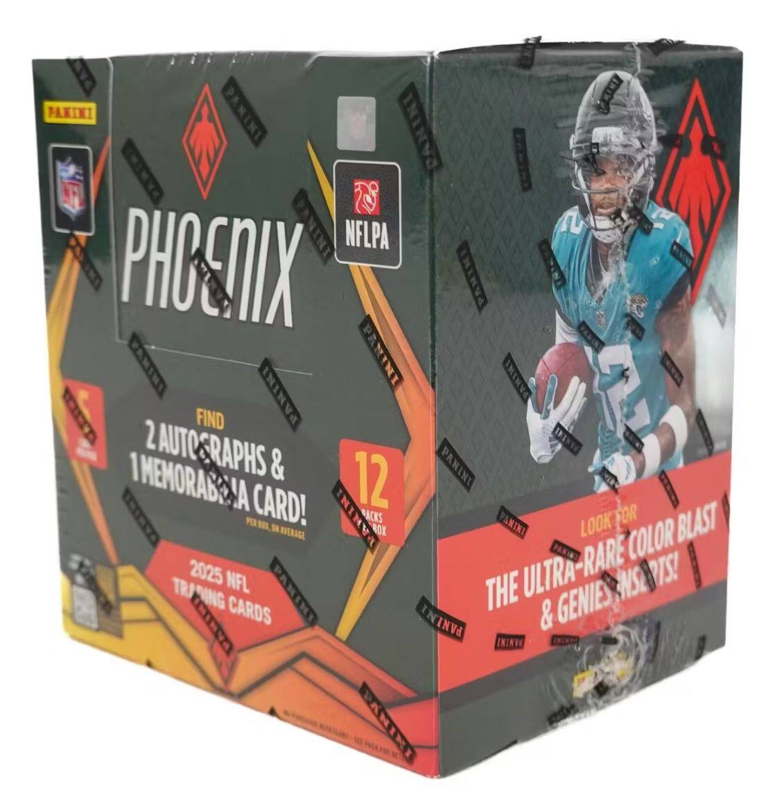 Sure, here is the corrected and grouped text from the image:

---

**PAKINI**

**PHOENIX**

**NFLPA**

**FIND 2 AUTOGRAPHS & 1 MEMORABILIA CARD!**

**12 PACKS PER BOX**

**2025 NFL TRADING CARDS**

**LOOK FOR THE ULTRA-RARE COLOR BLAST & GENIES INSERTS!**

**PAKINI**

**PAKINI**

**PAKINI**

**PAKINI**

**PAKINI**

**PAKINI**

**PAKINI**

**PAKINI**

**PAKINI**

**PAKINI**

**PAKINI**

**PAKINI**

**PAKINI**

**PAKINI**

**PAKINI**

**PAKINI**

**PAKINI**

**PAKINI**

**PAKINI**

**PAKINI**

**PAKINI**

**PAKINI**

**PAKINI**

**PAKINI**

**PAKINI**

**PAKINI**

**PAKINI**

**PAKINI**

**PAKINI**

**PAKINI**

**PAKINI**

**PAKINI**

**PAKINI**

**PAKINI**

