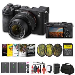 Sony - a7C II Mirrorless Camera with 28-60mm Lens (ILCE-7CM2L/B) + 64GB SF-G Tough Card Bundle (International Version)