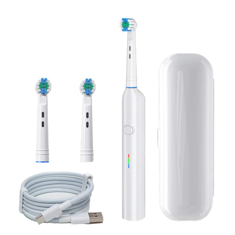 Cluzine - Portable Soft Sonic Electric Toothbrush Rechargeable IPX7 Waterproof Travel Toothbrush - White