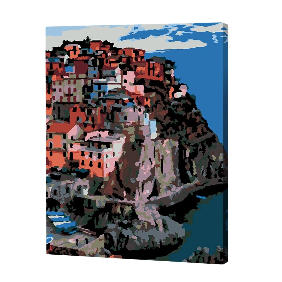 Angle. Artwille - Artwille Paint By Number Kit Italy, Monarola.