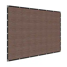 Front. VEVOR - 90% Sun Shade Cloth, 8 x 12 ft Pergola Shade Cover with Stainless Steel Grommets, Sun Shades Canopy Privacy Screen - Brown, black.