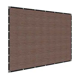 VEVOR - 90% Sun Shade Cloth, 8 x 12 ft Pergola Shade Cover with Stainless Steel Grommets, Sun Shades Canopy Privacy Screen - Brown, black