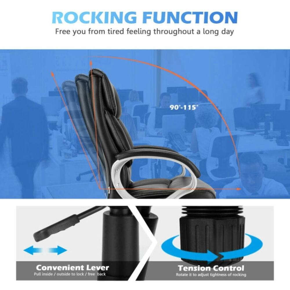 ROCKING FUNCTION  
Free you from tired feeling throughout a long day  

90°-115°  

Convenient Lever  
Pull inside / outside to lock / free back  

Tension Control  
Rotate it to adjust tightness of rocking