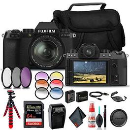 Fujifilm - X-S10 Mirrorless Digital Camera W/ 18-55mm Lens + Battery + Case + More
