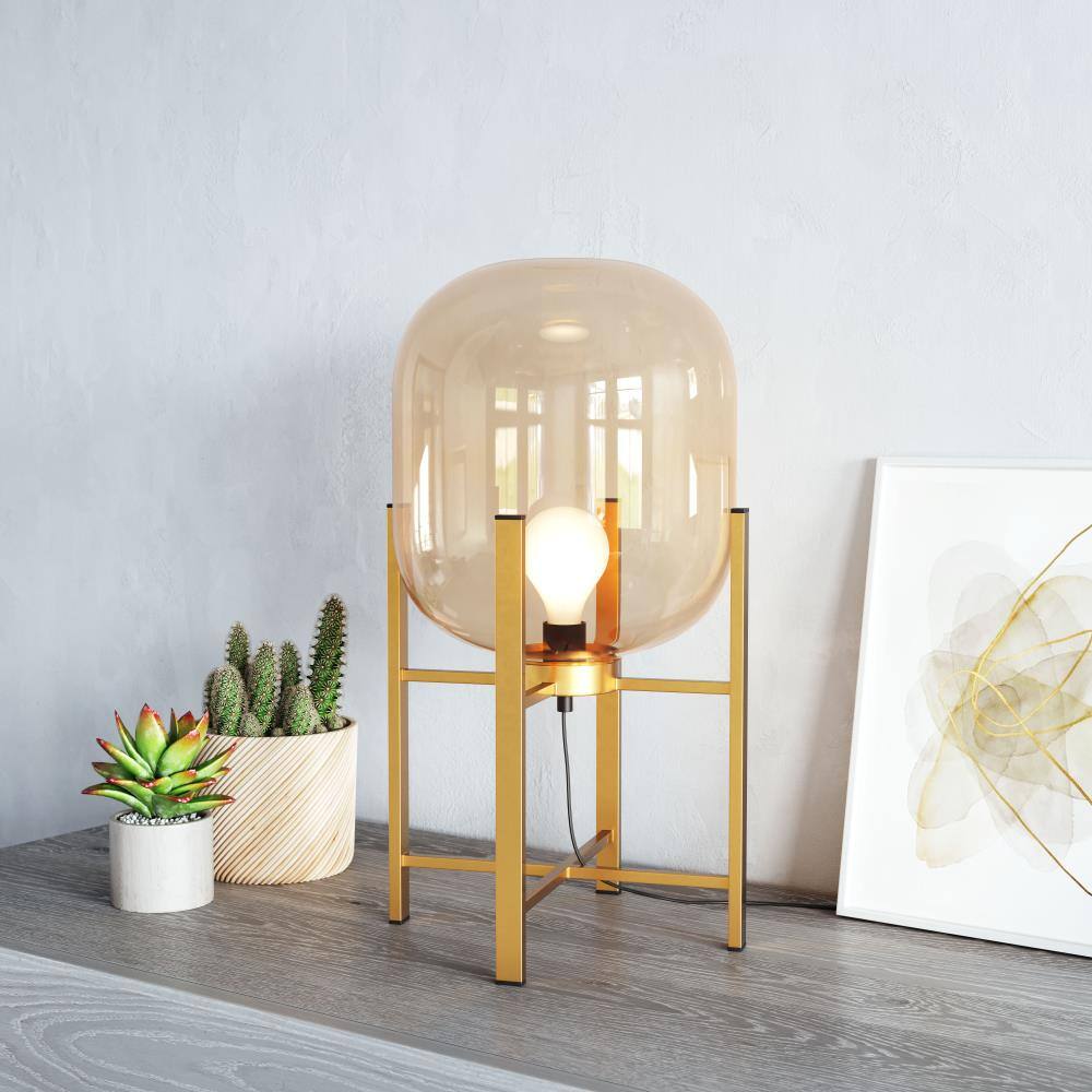 Angle. Hivvago - Wonderwall Table Lamp Gold - Gold.