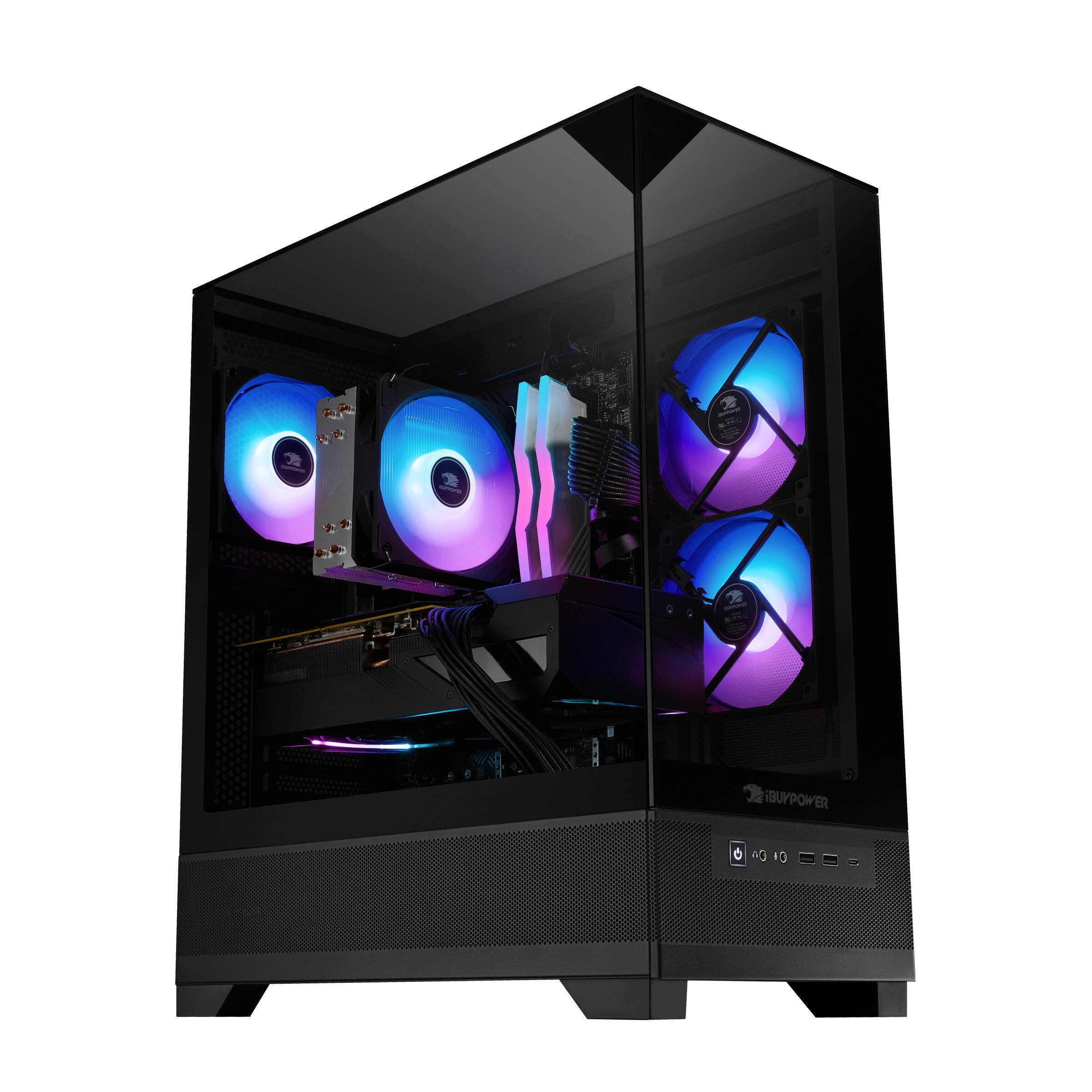 Angle. iBUYPOWER - iBUYPOWER - Element SE Gaming Desktop PC - AMD Ryzen 7 5700, NVIDIA GeForce RTX 5060 8GB, 16GB DDR4,1TB NVMe SSD - Black.