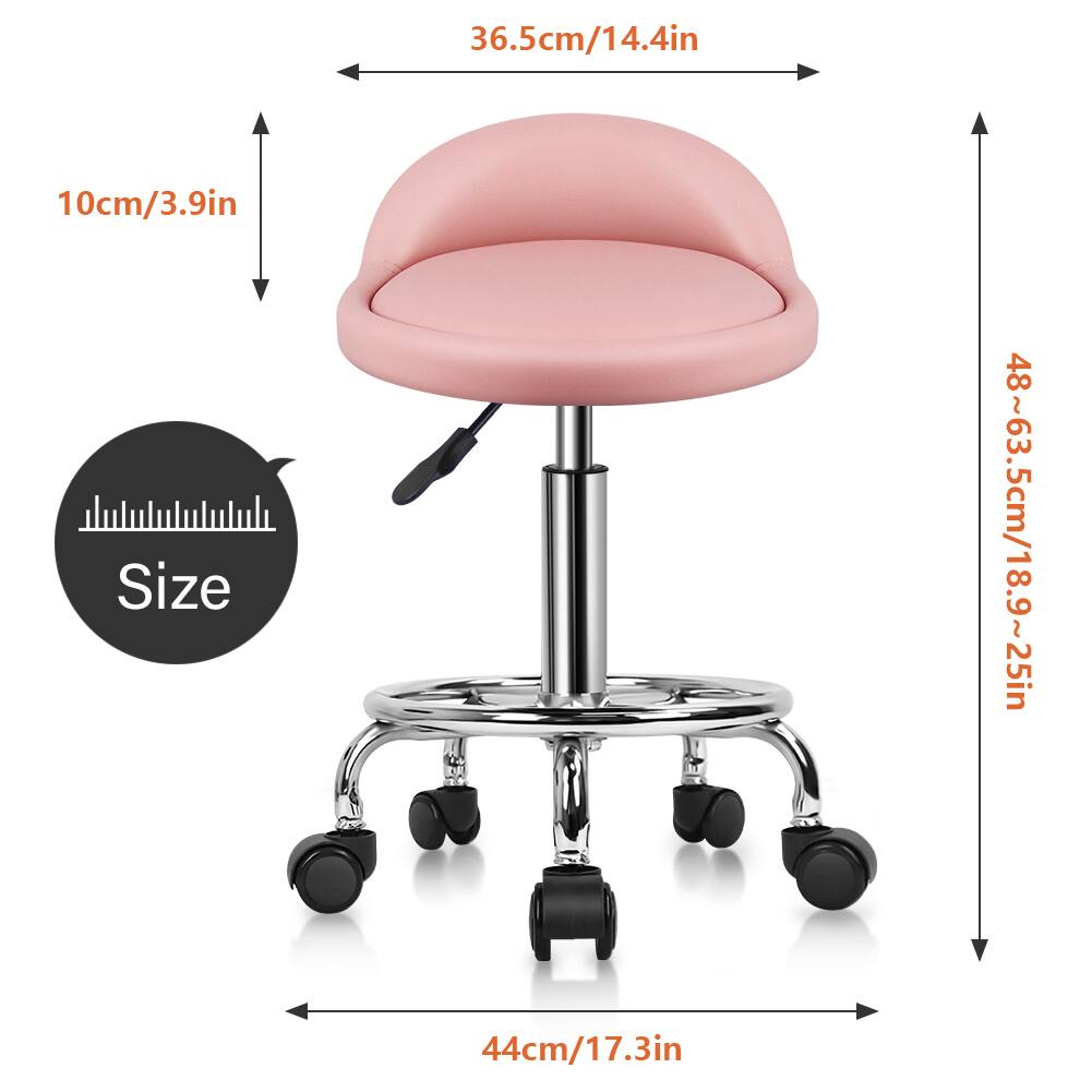 - Width: 36.5cm / 14.4in
- Depth: 44cm / 17.3in
- Height: 48~63.5cm / 18.9~25in
- Seat Height: 10cm / 3.9in
