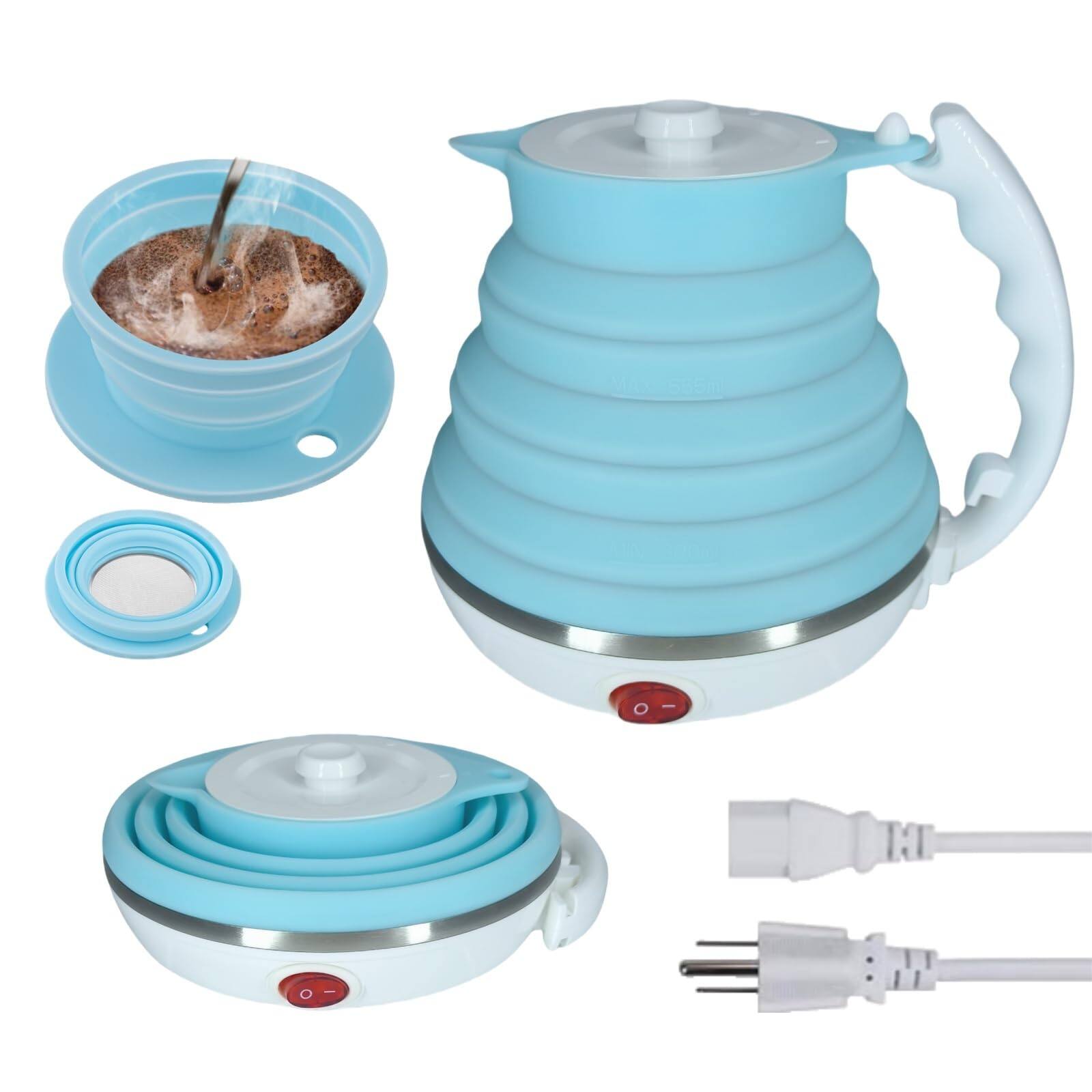 Dapper Styles Travel Electric Kettle Collpasible Portable Tea ...