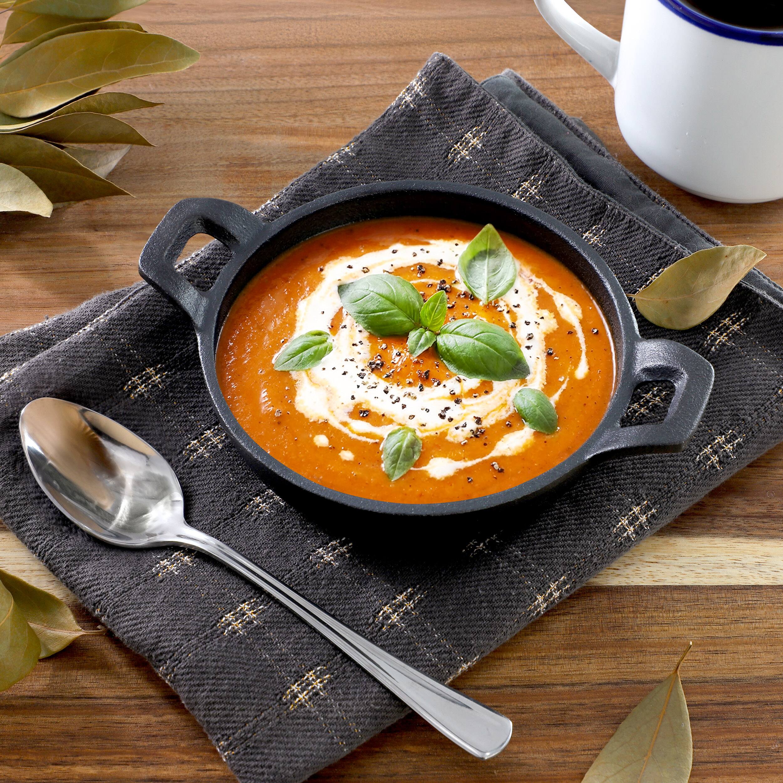 Alt View 5. Mega Chef - MegaChef 5 Inch Round Cast Iron Frying Pan for Indoor/Outdoor Use - Black.