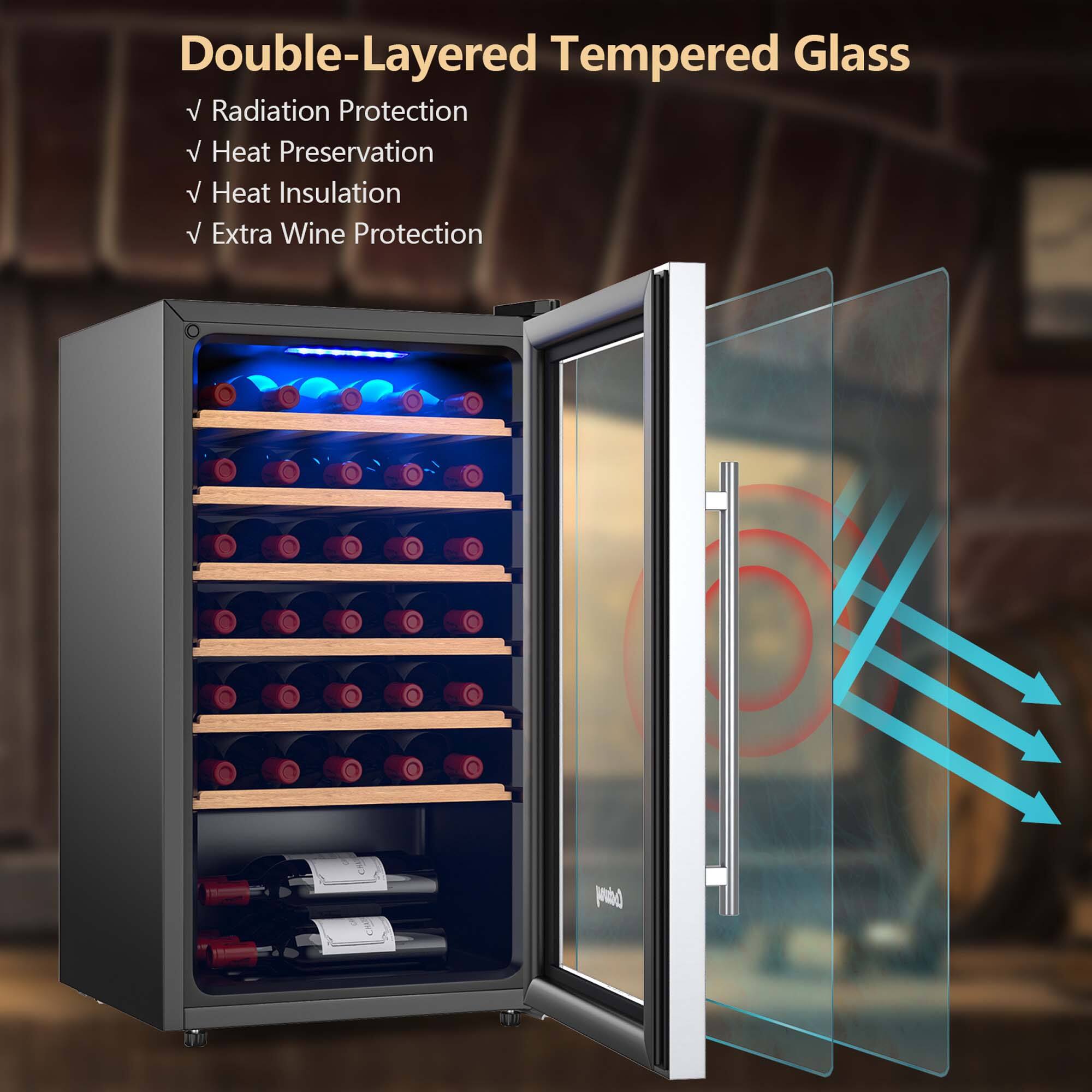 Double-Layered Tempered Glass

- Radiation Protection
- Heat Preservation
- Heat Insulation
- Extra Wine Protection