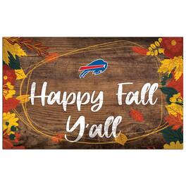 Fan Creations - Buffalo Bills 11'' x 19'' Happy Fall Y'all Sign - Brown