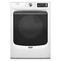Maytag - 7.4 Cu. Ft. Smart Gas Dryer with Steam and Pet Pro System - White - Front_Zoom