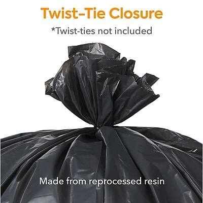 Twist-Tie Closure  
*Twist-ties not included  

Made from reprocessed resin