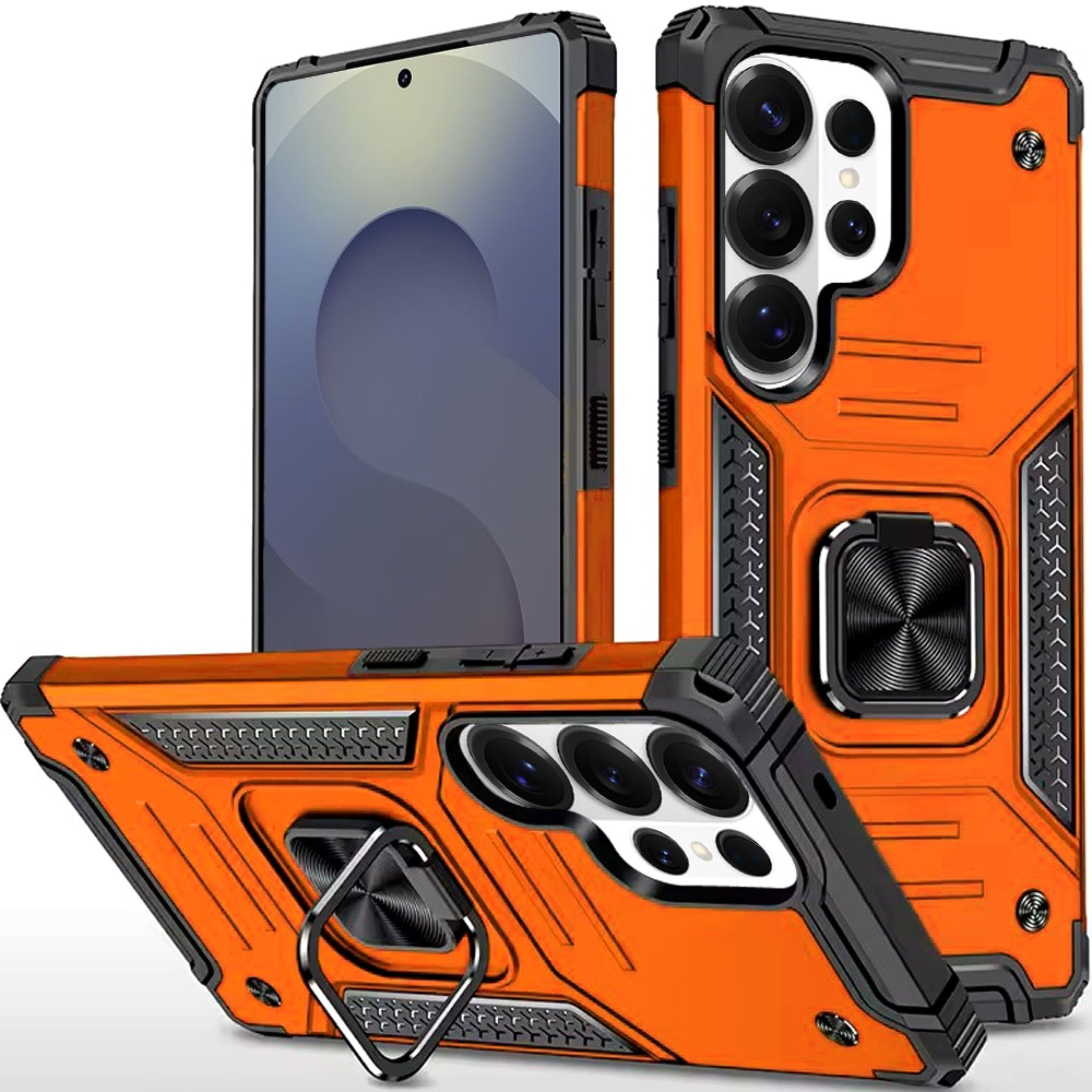 Kitcheniva - Magnetic Kickstand Shockproof Cover Plus Tempered Glass For Samsung S26 Ultra - Cosmic Orange price history on PriceWatchPro