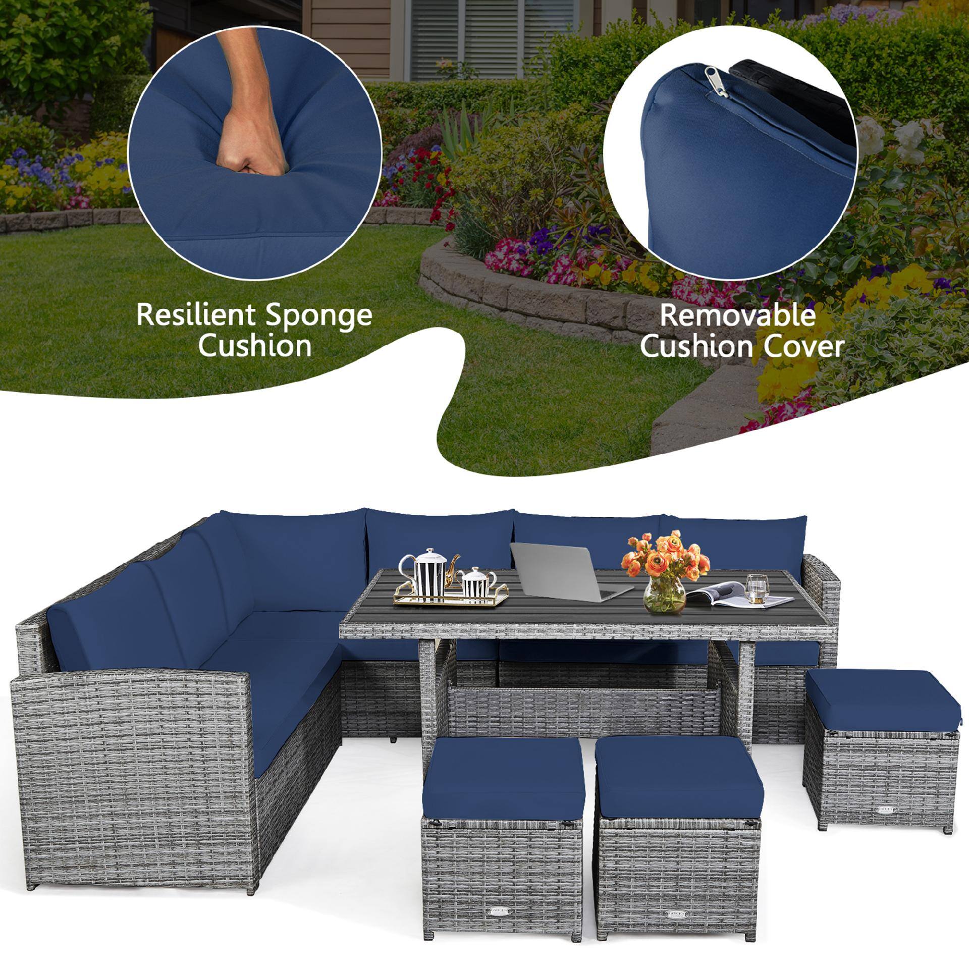 Resilient Sponge Cushion  
Removable Cushion Cover
