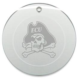 Jardine - ECU Pirates 3'' Glass Round Ornament - Multicolor