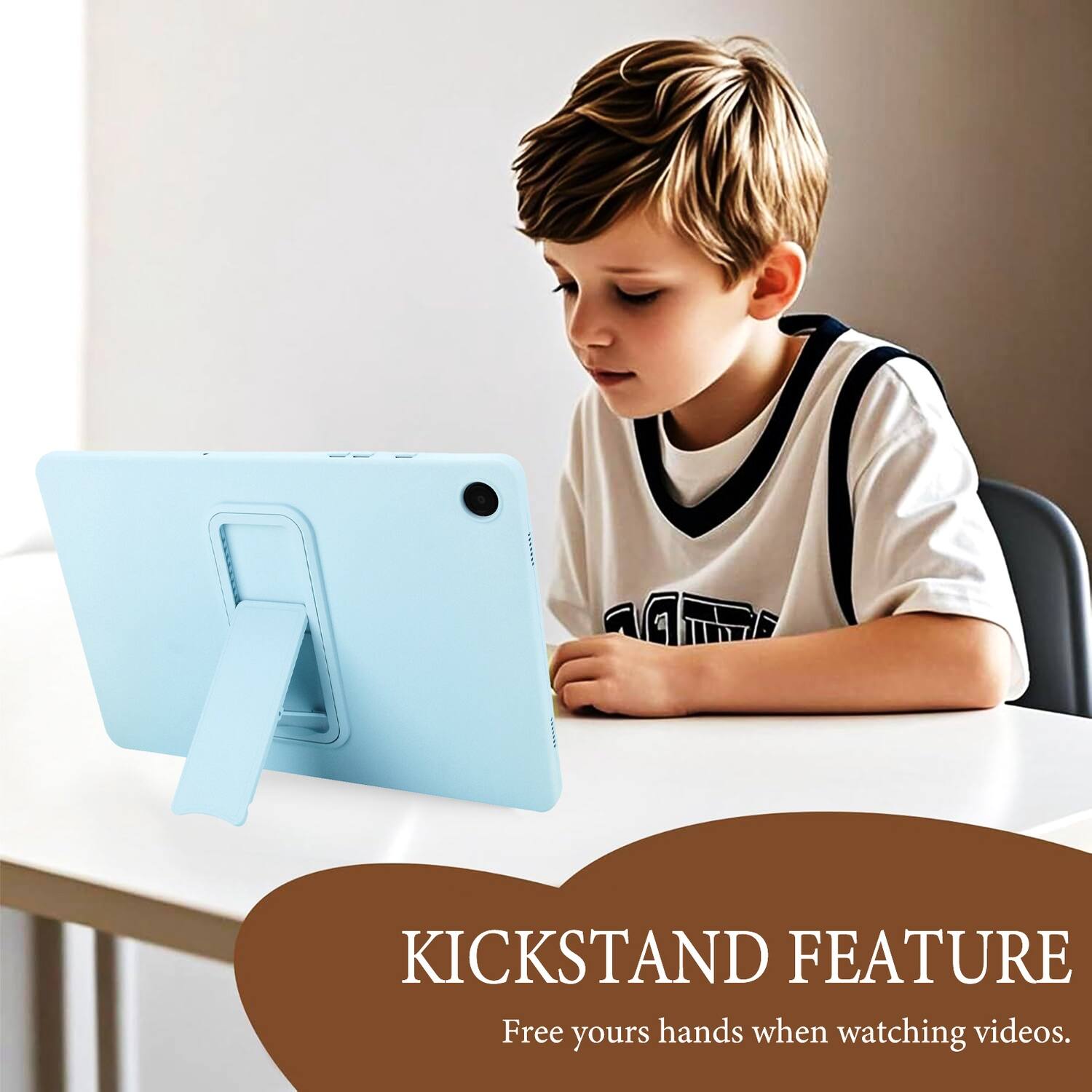 KICKSTAND FEATURE  
Free your hands when watching videos.