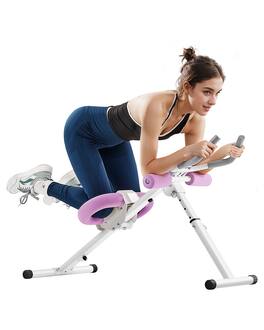 VEVOR - AB Workout Machine, Ab Workout Equipment at Home Gym, Core & Abdominal Trainers - White