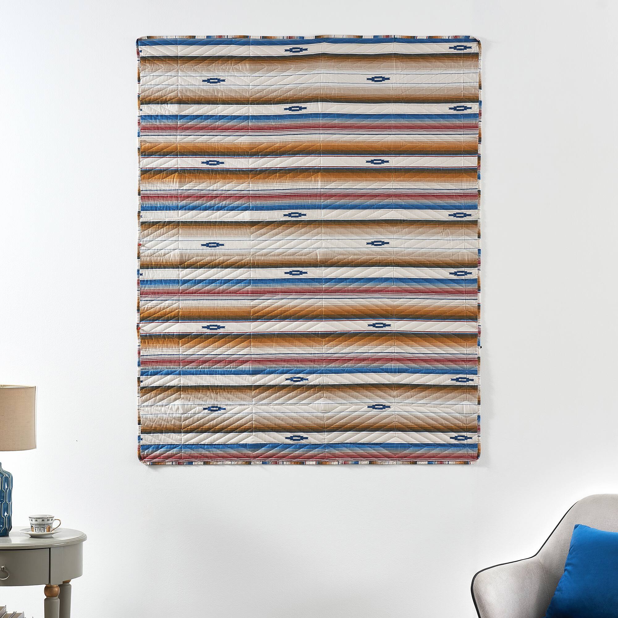 Angle. BreeBe - Painted Desert Sapphire Throw - Sapphire.