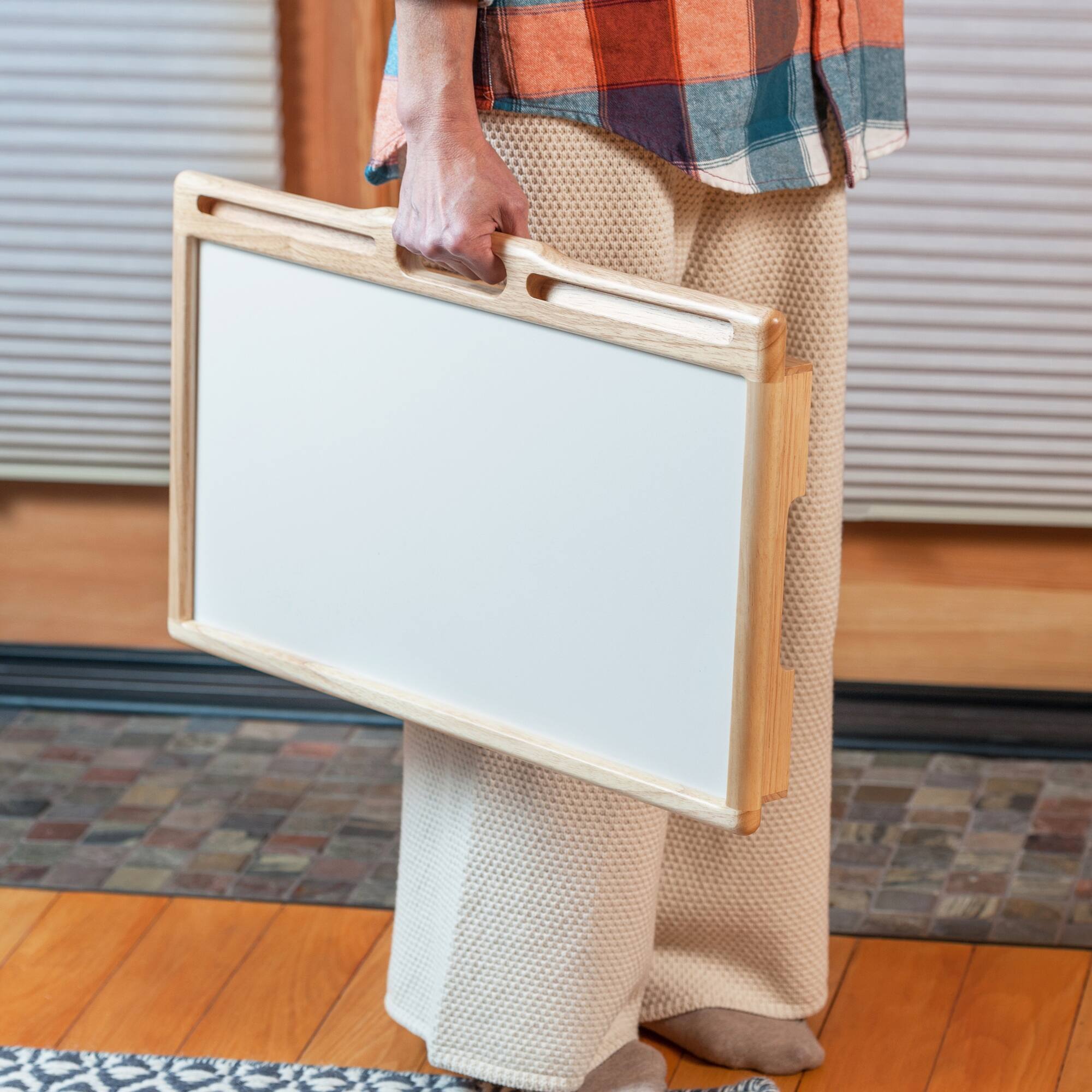 Alt View 5. Winsome Wood - Arlo Breakfast Tray with Flip Top - Natural/White.