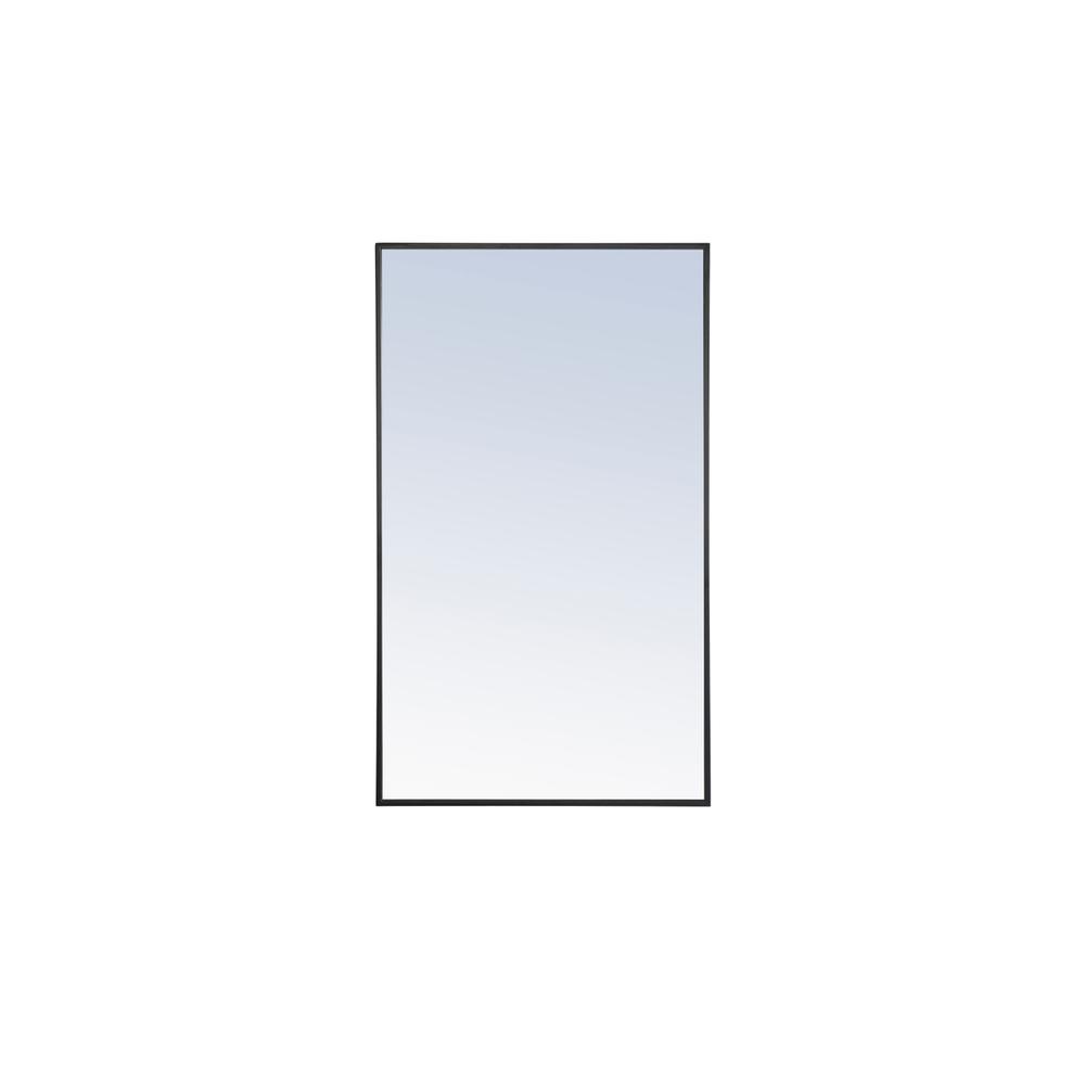 Alt View 7. Elegant Decor - Metal frame Rectangle Mirror 24 inch Black - Black.
