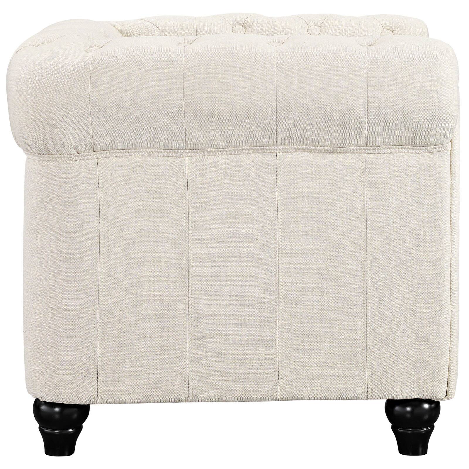 Left. Modway - Earl Upholstered Fabric Armchair by Modway - Beige.