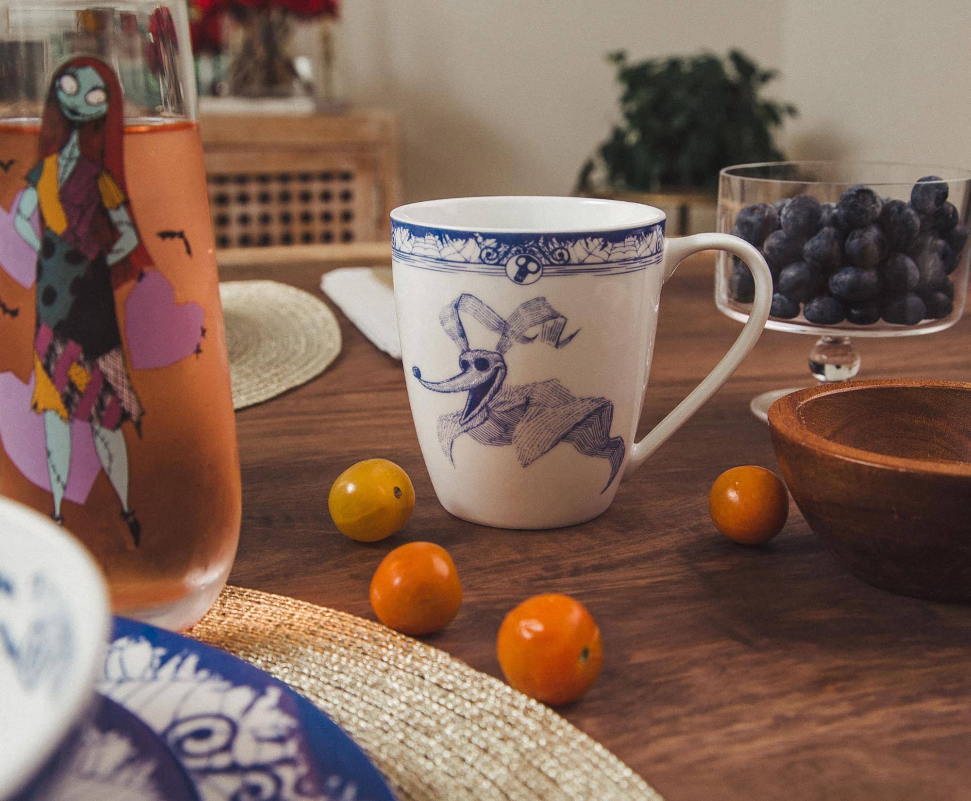 Alt View 5. Disney - Disney The Nightmare Before Christmas Jack and Sally 8-Piece Dinnerware Set - Blue.