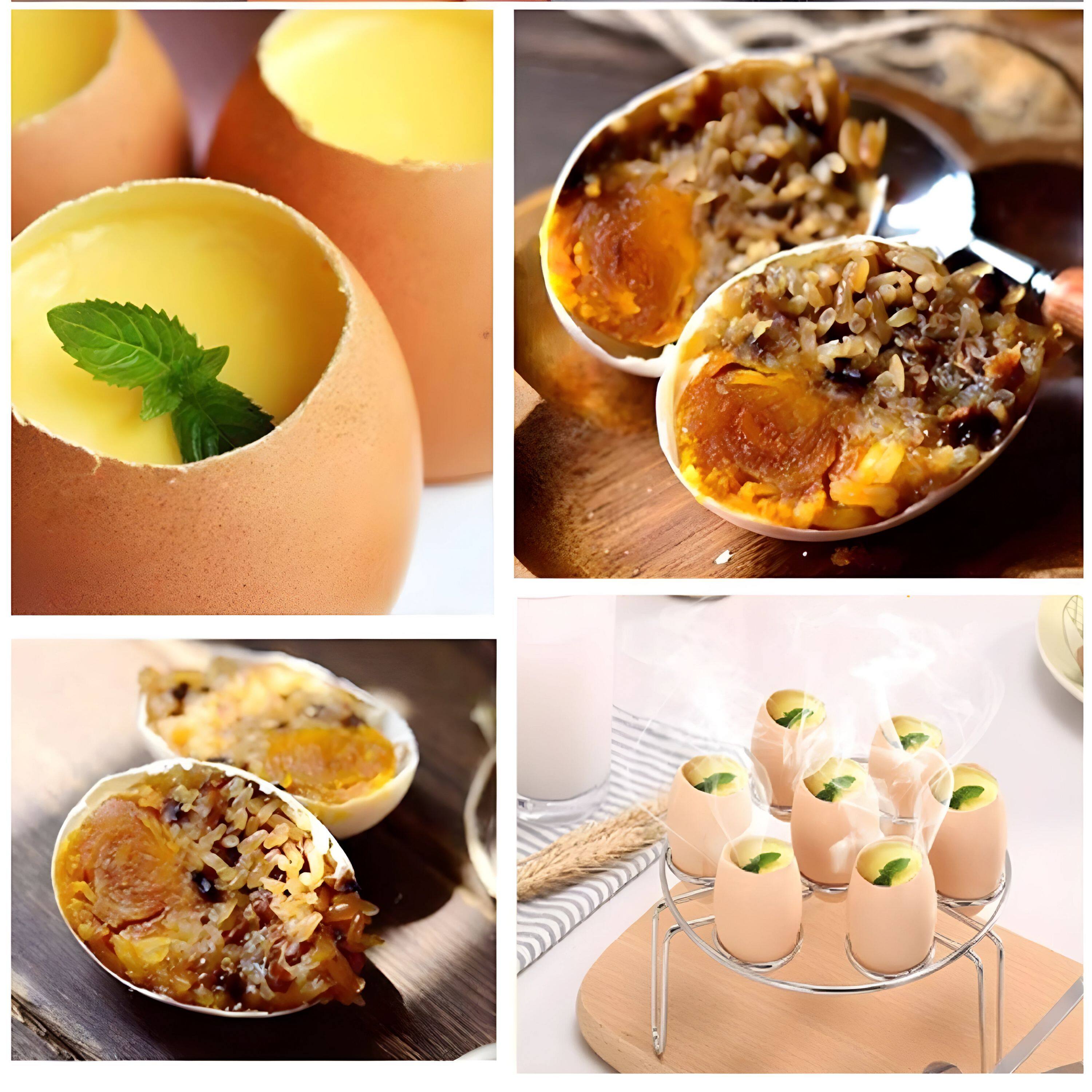 Left. Kitcheniva - Stainless Steel Egg Topper Cracker Tool For Boiled Eggs - Silver.