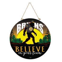 Evergreen Enterprises - 18" Bigfoot "Believe in Yourself" Team Logo Wood Round Door Sign - Multicolor