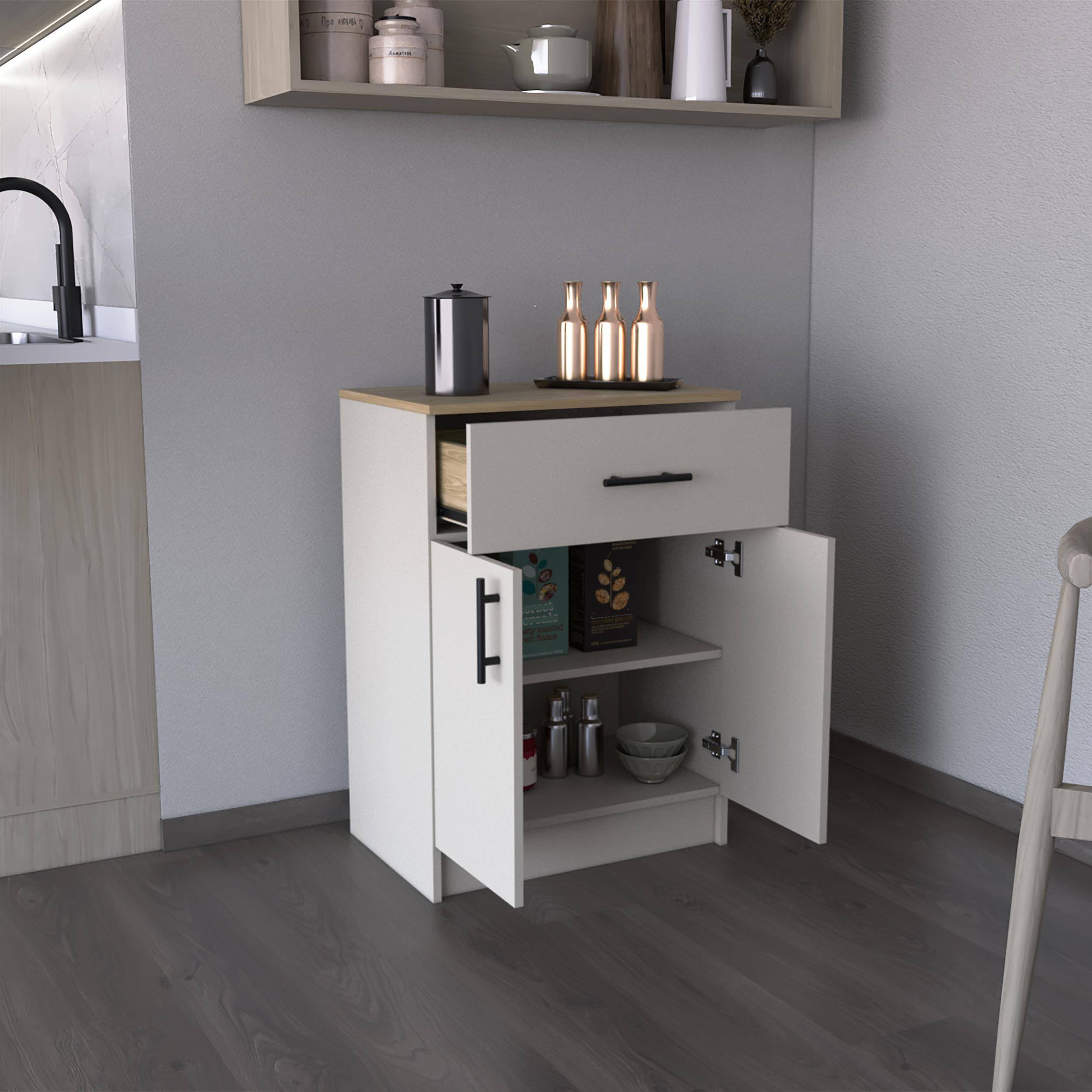 Depot Eshop Pantry Cabinet 1 Drawer 2 Interior Shelves 2 Doors ...