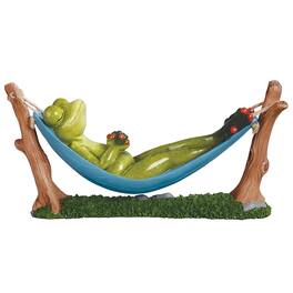 FC Design - 8"W Frog on Hammock Figurine Computer Desk Tabletop Decoration - Multi-Color