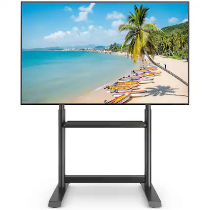 Front. Rfiver - Compatible with 50-90 inch floor-standing TV stands - Black.